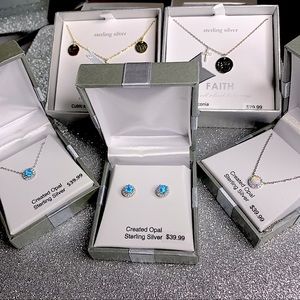 (5) Items new in lot OPal Earrings  and necklaces